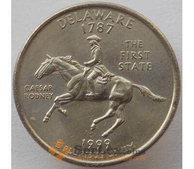Монета США 25 центов 1999 P КМ293 UNC Делавер (J05.19) арт. 15308
