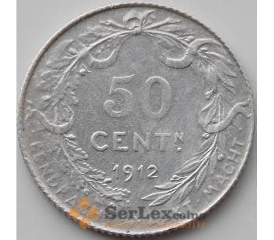 Монета Бельгия 50 сентим 1912 КМ71 XF арт. 11972