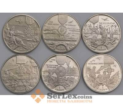 Монета Мэн остров набор монет 1 крона 2004 (6 Шт.) Награды и Ордена арт. 40230