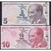 Турция набор банкнот 5 и 10 лир 2009 (2022) UNC арт. 47205