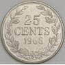 Либерия 25 центов 1968 КМ16а.2 UNC арт. 56379
