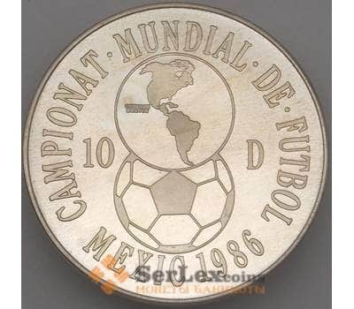 Монета Андорра 10 динер 1986 КМ34 UNC Чемпионат мира по футболу Серебро n17.19 арт. 19923