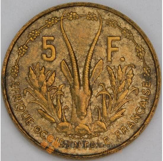 Французская Западная Африка 5 франков 1956 КМ5 XF арт. 54816