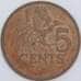 Тринидад и Тобаго 5 центов 1977 КМ30 VF арт. 57546