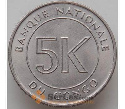 Монета Конго 5 макута 1967 КМ9 UNC арт. 12604