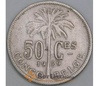 Бельгийское Конго 50 сантимов 1929 КМ22 F DES BELGES арт. 55308