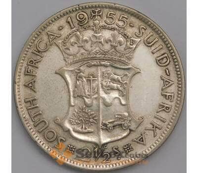 Южная Африка ЮАР монета 2 1/2 шиллинга 1955 КМ51 F арт. 42126