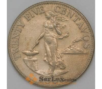 Монета Филиппины 25 сентаво 1966 КМ189 VF арт. 22783