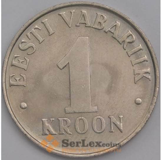 Эстония монета 1 крона 1993 КМ28 аUNC арт. 41325