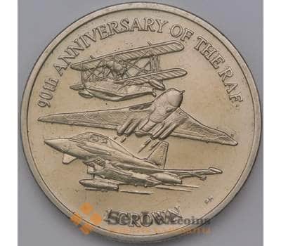 Монета Фолклендские острова 1 крона 2008 КМ150 Королевская авиация самолеты арт. 36794