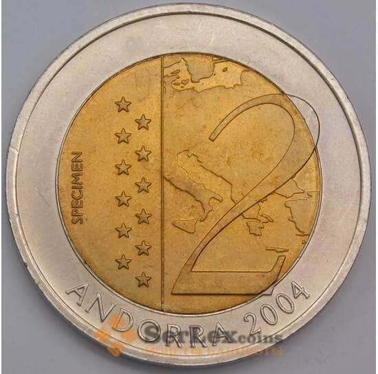 Андорра 2 евро 2004 UNC Unusual арт. 41412