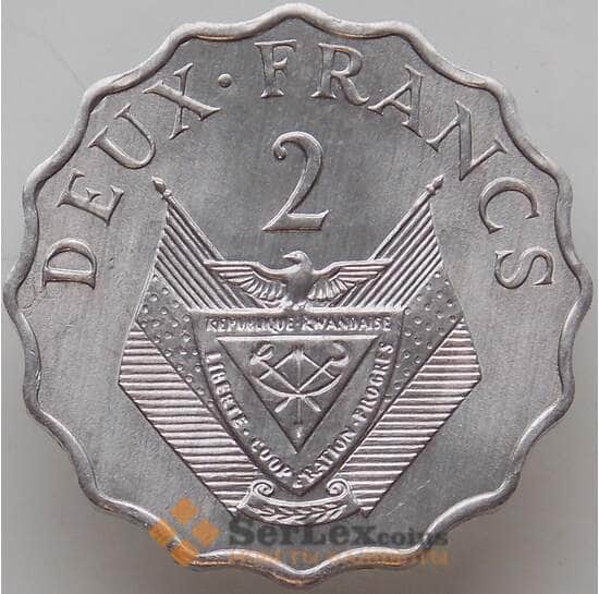 Руанда 2 франка 1970 КМ10 UNC ФАО арт. 12601
