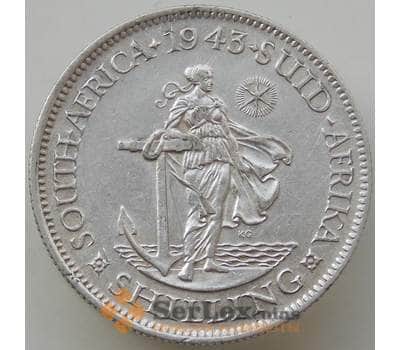 Монета Южная Африка ЮАР 1 шиллинг 1943 КМ28 AU арт. 14148