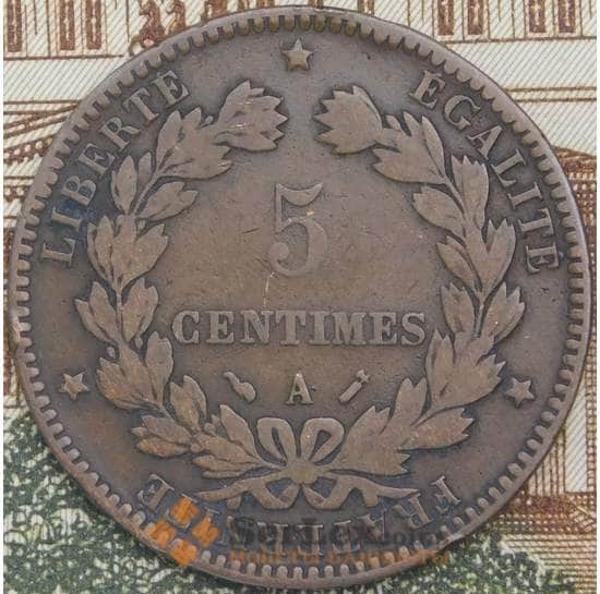 Франция 5 сантимов 1896 А КМ821 VF арт. 38908