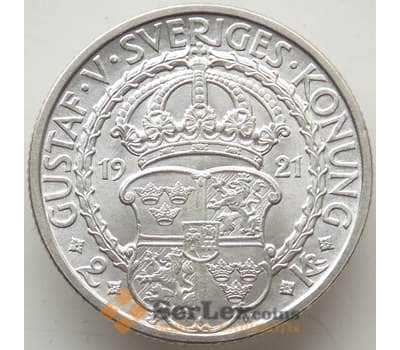 Монета Швеция 2 кроны 1921 КМ456 aUNC Король Густав (НВВ) арт. 14332