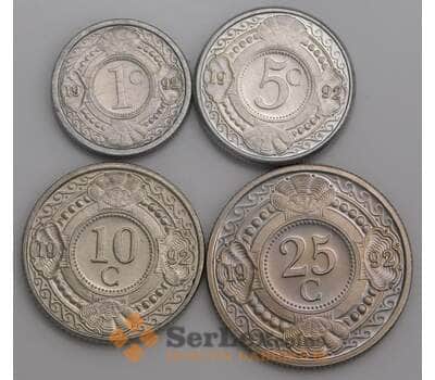 Нидерландские Антиллы Набор монет 1, 5, 10, 25 центов (4 шт.) 1992 BU арт. 46198