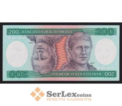 Бразилия 200 крузейро 1981-1984 Р199b UNC арт. 54471