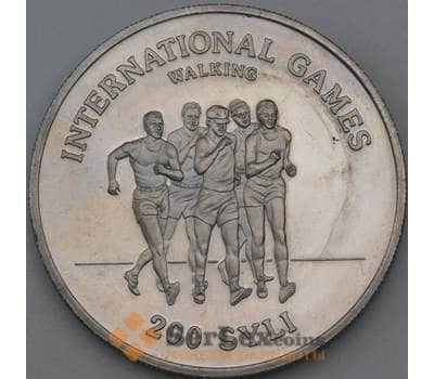 Монета Гвинея 200 сили 1984 Х1 Prooflike Спортивная хотьба арт. 28853