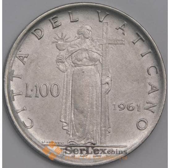 Ватикан монета 100 лир 1961 КМ64 XF арт. 41635