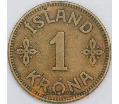 Монета Исландия 1 крона 1925 КМ3 VF арт. 7934
