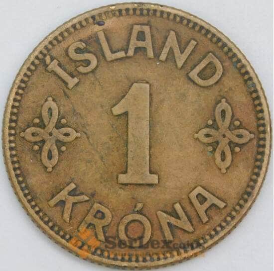 Исландия 1 крона 1925 КМ3 VF арт. 7934 Исландия 1 крона 1925 КМ3 VF арт. 7934