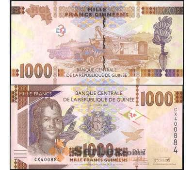 Банкнота Гвинея 1000 франков 2017 Р48 UNC арт. 21836