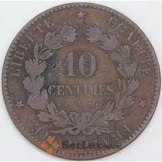 Франция 10 сантимов 1872 А КМ815 F арт. 57426