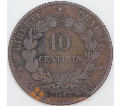 Франция 10 сантимов 1872 А КМ815 F арт. 57426
