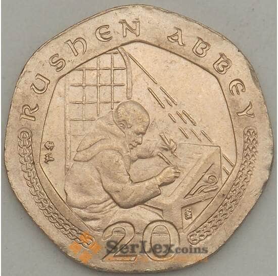 Мэн остров 20 пенсов 2002 КМ1040 AU арт. 21287