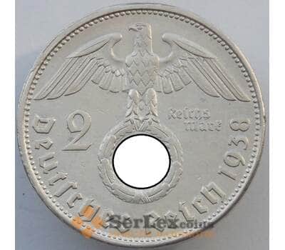 Монета Германия 2 марки 1938 В КМ93 AU Серебро (J05.19) арт. 17350