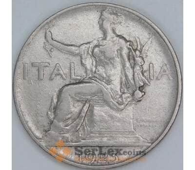 Италия 1 лира 1923 КМ62 VF  арт. 56550