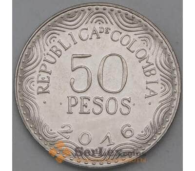 Монета Колумбия 50 песо 2016 КМ 295 UNC Фауна арт. 29087