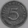 Германия монета 5 пфеннигов 1941 D КМ100 VF  арт. 43449
