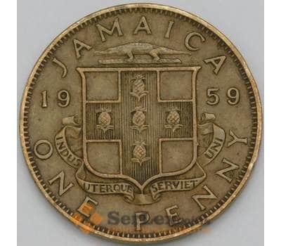 Монета Ямайка 1 пенни 1959 КМ37 XF арт. 38518