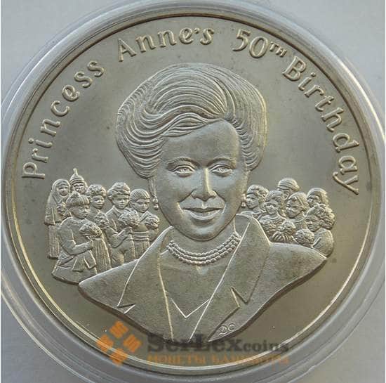 Тристан-да-Кунья 50 пенсов 2000 КМ11 UNC принцесса Анна   арт. 13704