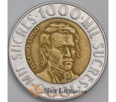 Монета Эквадор 1000 сукре 1996 КМ99 VF арт. 40098