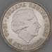 Монета Нидерланды 10 гульденов 1973 КМ196 UNC 25 лет правления Серебро (J05.19) арт. 18576
