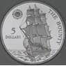 Ниуэ 5 долларов 1992 КМ55 Proof Корабль HMS Bounty арт. 54122