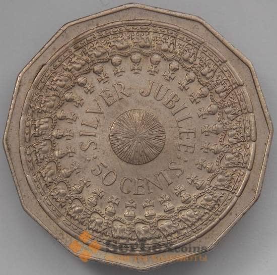 Австралия 50 центов 1977 КМ70 AU 25 лет правления Елизавета II (J05.19) арт. 17184