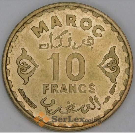 Марокко 10 франков 1371 (1952) Y49 UNC арт. 54051