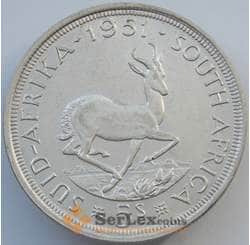Южная Африка ЮАР 5 шиллингов 1951 КМ40.2 AU Серебро (J05.19) арт. 17331