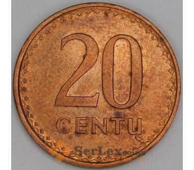 Литва 20 центов 1991 КМ89 aUNC арт. 53331