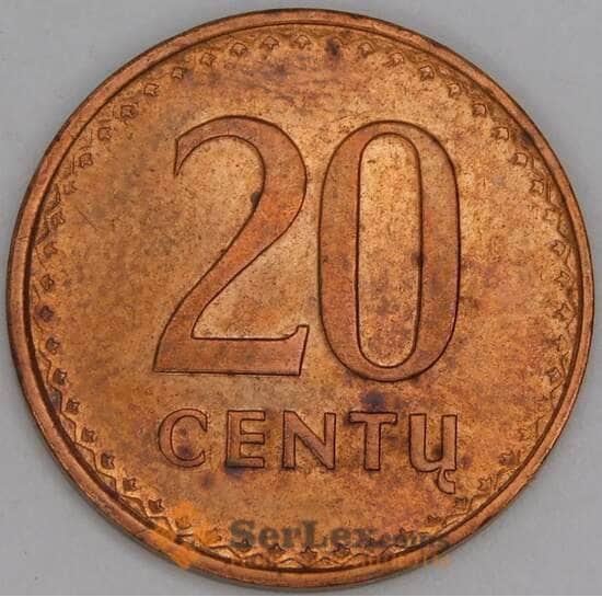 Литва 20 центов 1991 КМ89 aUNC арт. 53331