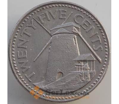 Монета Барбадос 25 центов 1987 КМ13 XF арт. 14057