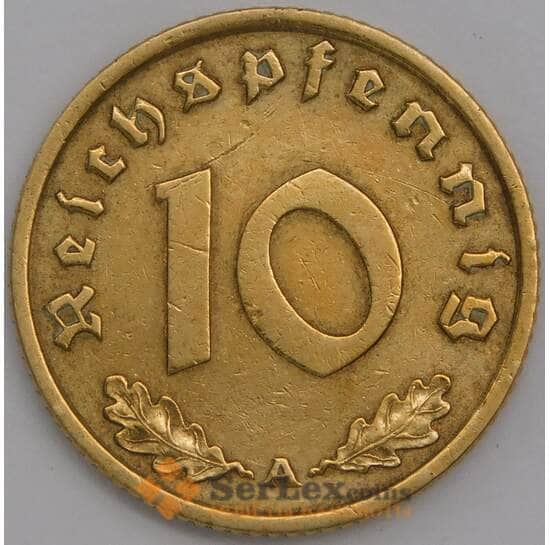 Германия монета 10 рейхспфеннигов 1938 А КМ92 XF арт. 29586