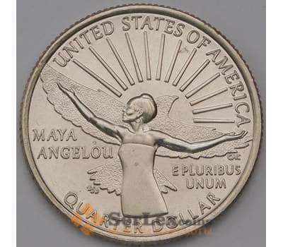 Монета США 25 центов 2022 №1 Женщины Америки -Майя Энджелоу D арт. 31202
