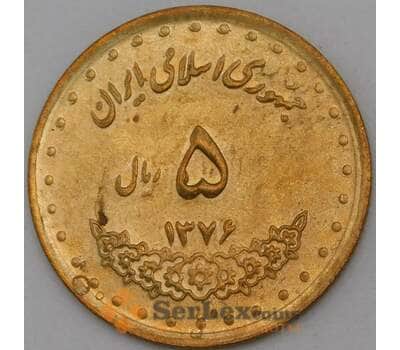 Монета Иран 5 риалов 1997 КМ1258 UNC арт. 27015