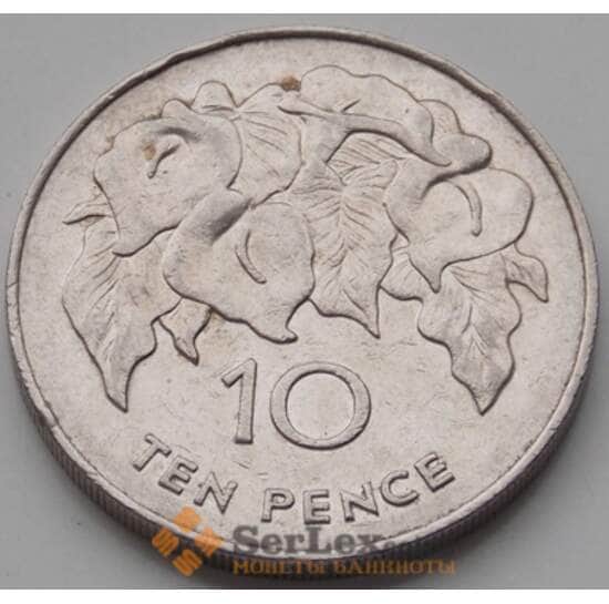 Святая Елена и Вознесения 10 пенсов 1984 КМ4 VF арт. 6536