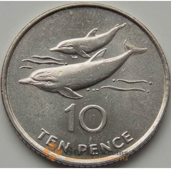 Святая Елена и Вознесения монета 10 пенсов 1998 КМ23 XF арт. 6538