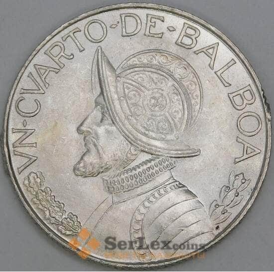 Панама 1/4 бальбоа 1962 КМ11.2 UNC механика  арт. 56251